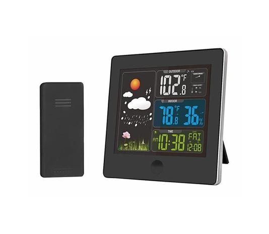 Solight TE80 - Sääasema LCD-näytöllä 230V musta – kuva 1/2