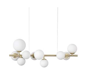 Ideal Lux Perlage-riippuvalo P 81cm messinki/valk.