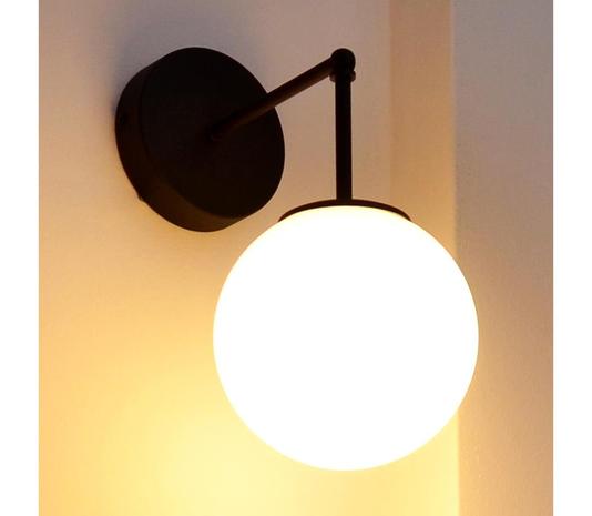 Seinävalaisin MOON 1xE27/15W/230V musta – kuva 1/2