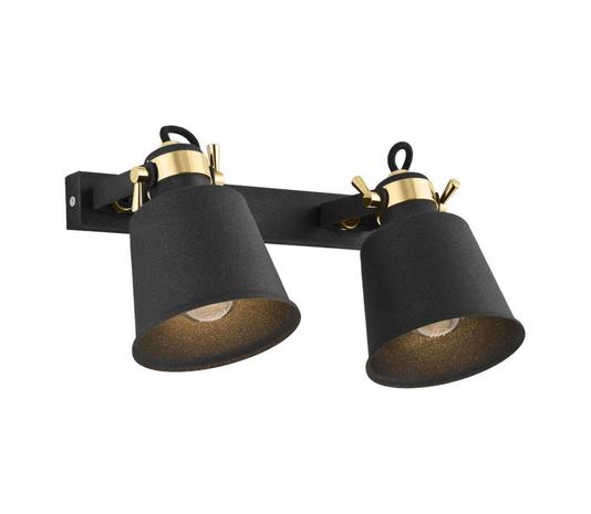 Argon 0876 - Seinäkohdevalo KONGO 2xE27/15W/230V musta – kuva 1/2