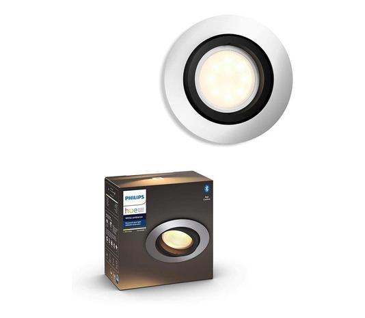 Philips Hue Milliskin-uppospotti 5,5 W hopea pyöreä