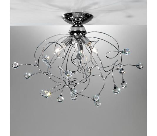 Riippuvalaisin Trilly, kromi, kristalleja, 3-lamp.