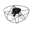 LUMINEX Kattovalaisin Copernicus, nelilamppuinen, musta