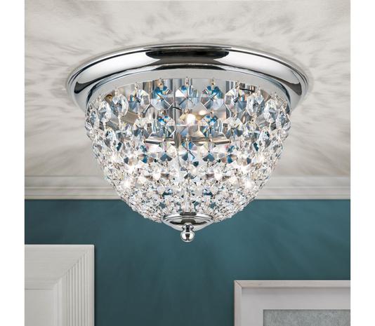Kattovalaisin Plafond, kromi/läpinäkyvä, Ø 35 cm