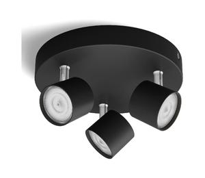 Philips STAR plate/spiral black 3x4.5W SELV Dim