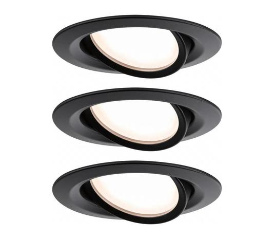 Paulmann Nova Plus Coin 3 kpl, IP23 2 700 K musta