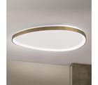 Charlie LED-kattovalaisin, Ø 80 cm, opaalinvalkoinen, antiikkimessingin