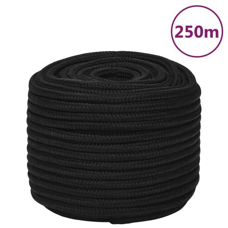 vidaXL Työköysi musta 14 mm 250 m polyesteri