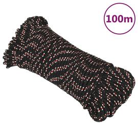 vidaXL Veneköysi musta 4 mm 100 m polypropeeni