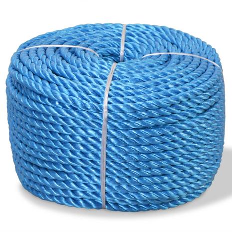 vidaXL Punottu Köysi Polypropeeni 14 mm 100m Sininen