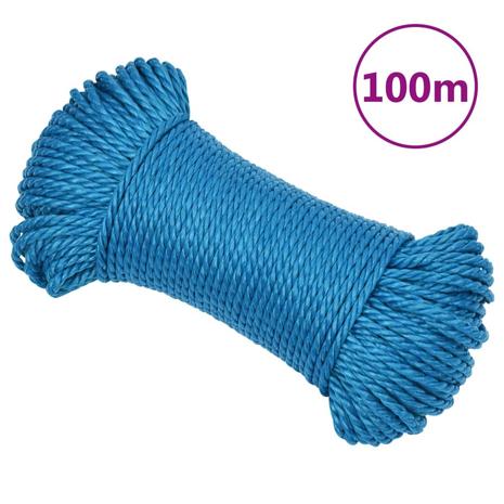 vidaXL Työköysi Sininen 3 mm 100 m polypropeeni