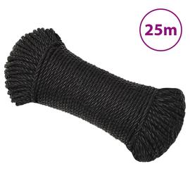 vidaXL Työköysi musta 6 mm 25 m polypropeeni