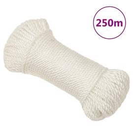 vidaXL Työköysi valkoinen 8 mm 250 m polypropeeni