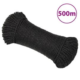 vidaXL Työköysi musta 8 mm 500 m polypropeeni