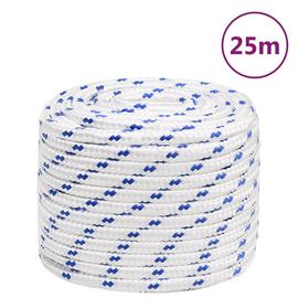 vidaXL Veneköysi valkoinen 18 mm 25 m polypropeeni