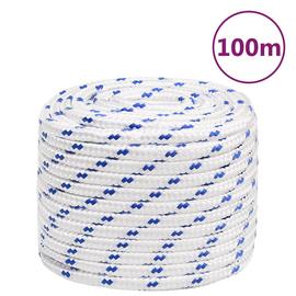 vidaXL Veneköysi valkoinen 18 mm 100 m polypropeeni