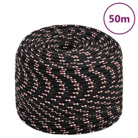 vidaXL Veneköysi musta 8 mm 50 m polypropeeni