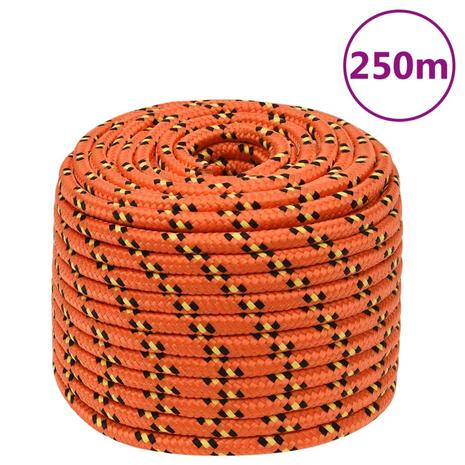 vidaXL Veneköysi oranssi 12 mm 250 mm polypropeeni