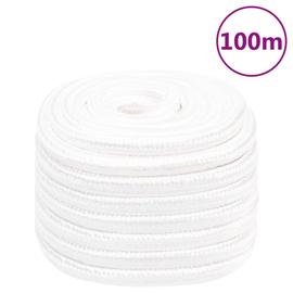 vidaXL Veneköysi täysvalkoinen 20 mm 100 m polypropeeni