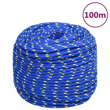 vidaXL Veneköysi sininen 10 mm 100 m polypropeeni