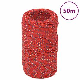 vidaXL Veneköysi punainen 2 mm 50 m polypropeeni