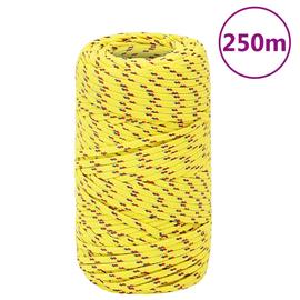 vidaXL Veneköysi keltainen 2 mm 250 m polypropeeni