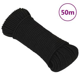 vidaXL Työköysi musta 3 mm 50 m polyesteri