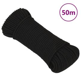 vidaXL Työköysi musta 4 mm 50 m polyesteri