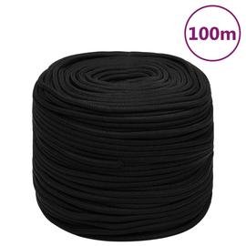 vidaXL Työköysi musta 8 mm 100 m polyesteri