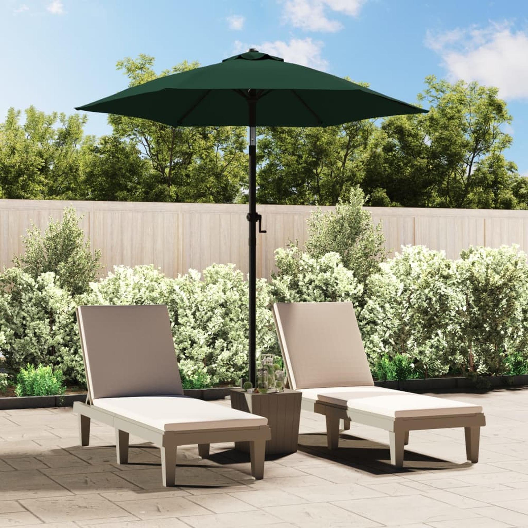 vidaXL Aurinkovarjo vihreä 200x224 cm alumiini