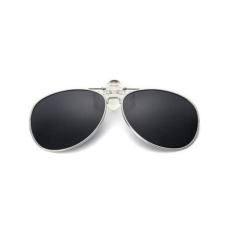 Clip-on Aviator Aurinkolasit - Musta väri, Aurinkolasti