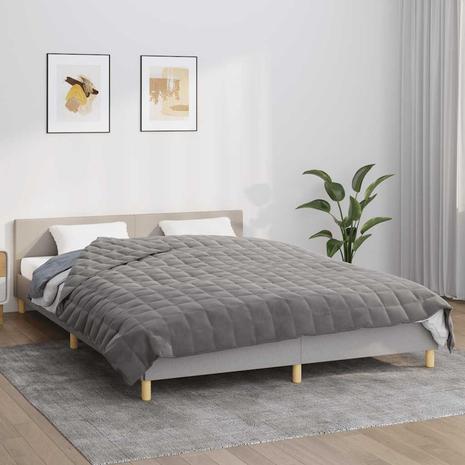 vidaXL Painopeitto harmaa 220x235 cm 11 kg kangas