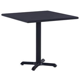 vidaXL Puutarhapöytä musta 80x80x75 cm, Puutarhakalusteet