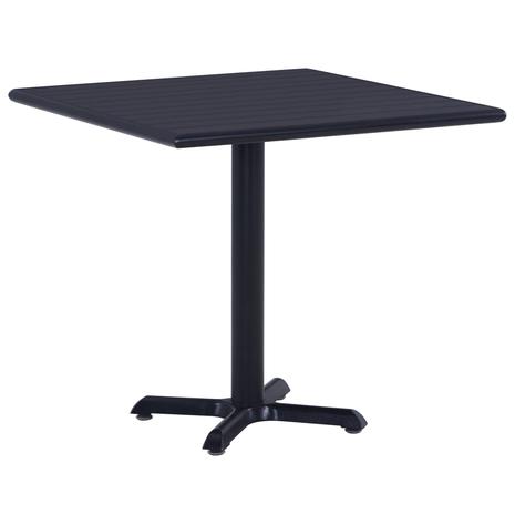 vidaXL Puutarhapöytä musta 80x80x75 cm, Puutarhakalusteet