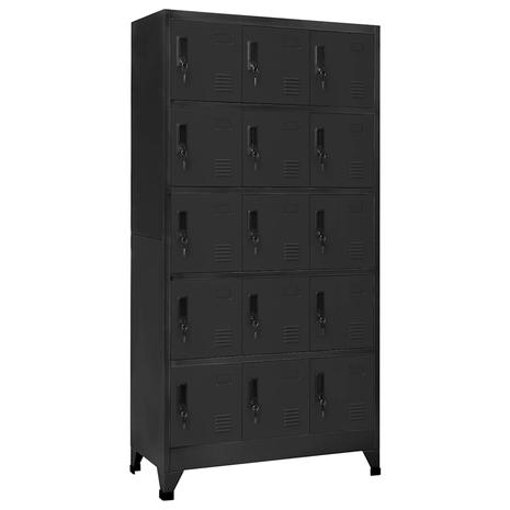 vidaXL Pukukaappi antrasiitti 90x40x180 cm teräs