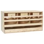 vidaXL Kanan munintapesä 3 osastoa 72x33x38 cm mänty