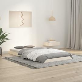 vidaXL Sängynrunko valkoinen 90x190 cm täysi mänty 3FT Single