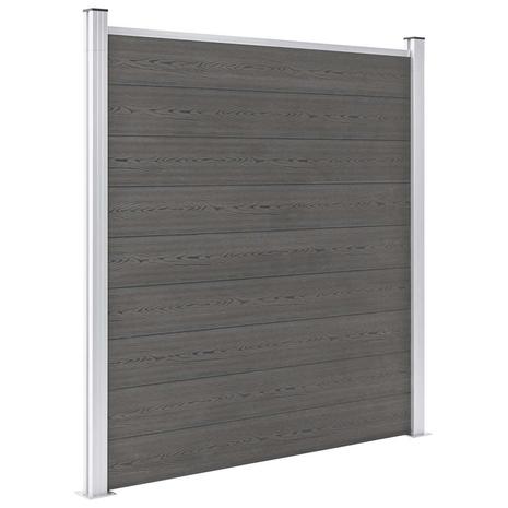 vidaXL Puutarha-aita WPC 180x186 cm harmaa