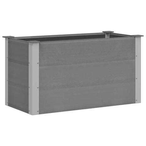 vidaXL Puutarhan kukkalaatikko WPC 100x50x54 cm Harmaa