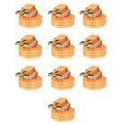 vidaXL Räikkä kuormaliinat 10 kpl 2 tonnia 6mx38mm Oranssi