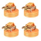 vidaXL Räikkä kuormaliinat 4 kpl 2 tonnia 6mx38mm Oranssi