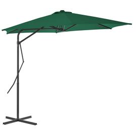 vidaXL Aurinkovarjo terästanko 300 cm vihreä