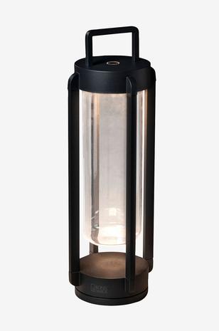 Konstsmide Otranto lanterna sv. USB 44cm (Musta)