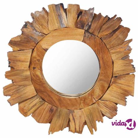 vidaXL Seinäpeili 40 cm tiikki pyöreä