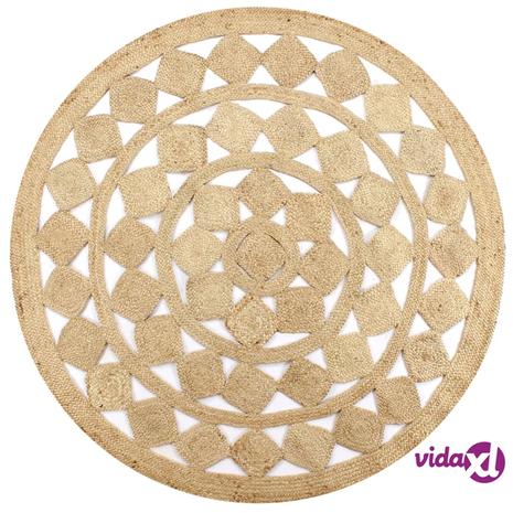 vidaXL Käsintehty matto punottu juutti 90 cm