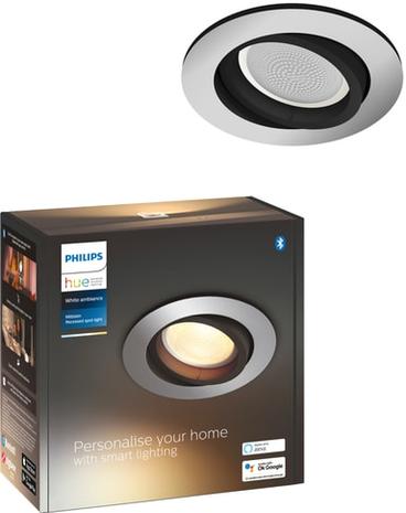 Philips Hue Milliskin-uppospotti 5,5 W hopea pyöreä