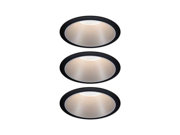 Paulmann Paulmann Cole LED-Spotlight hopea-musta 3 kpl