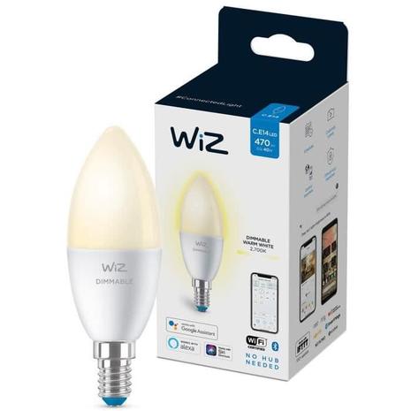 WiZ Single Bulb C37 E14 White Color, himmennettävä WiFi-älylamppu