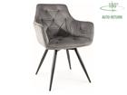 kahden tuolin setti Signal meble Mango Velvet, harmaa