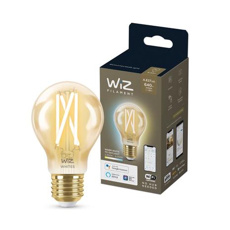 WiZ Filament amber A60 E27, WiFi-älylamppu 6,7 W